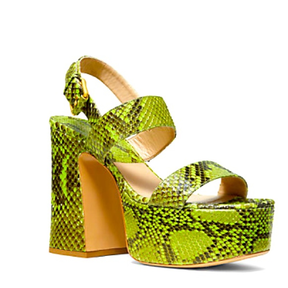 Michael Kors Collection Blair Genuine Python Snake Leather Size 38